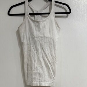 Lululemon Athletica Cream Ribbed Tank Top